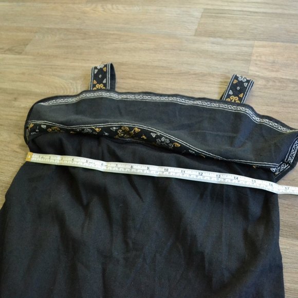 Madewell Black Embroidered Linen Tier Dress Size Extra Small - Picture 7 of 10